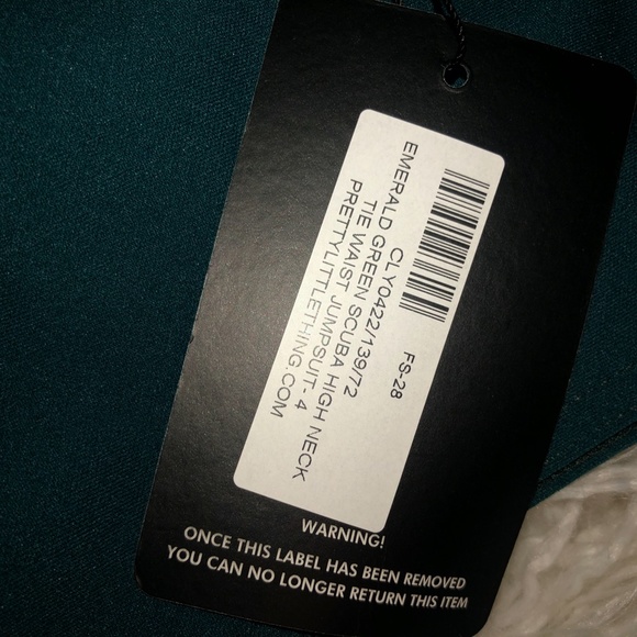 Emerald green Pretty Little Thing jumpsuit - Picture 3 of 4